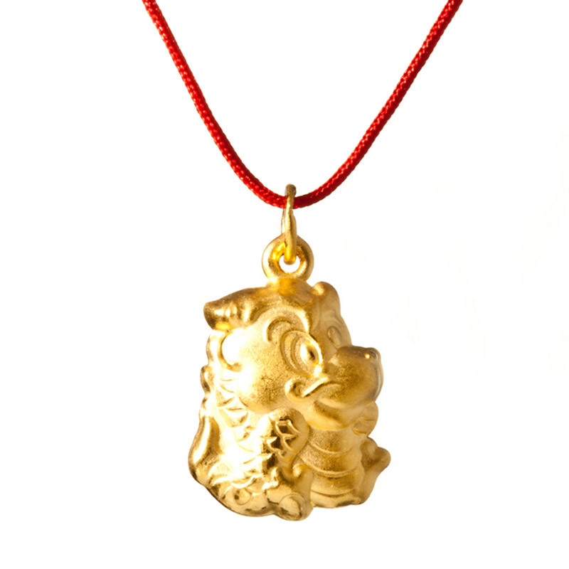 梦克拉 mkela 足金卡通生肖吊坠 黄金十二生肖吊坠 生肖龙