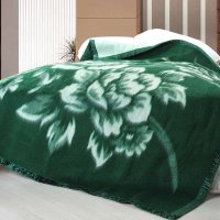 凤凰毛毯 经典新西兰进口加厚100%纯羊毛提花毛毯 3.3kg