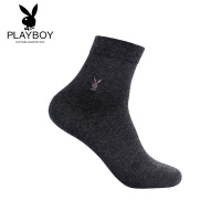 花花公子PLAYBOY男士纯棉袜子中筒袜休闲运动四季透气商务袜子礼盒装