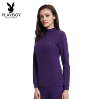 花花公子PLAYBOY情侣保暖内衣秋冬季纯色棉男女士情侣中高领保暖套装