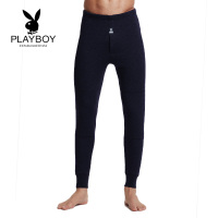 花花公子PLAYBOY男士保暖裤男加绒加厚秋冬护膝贴片青年秋裤单裤