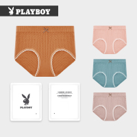 花花公子女士内裤女式舒适柔软透气时尚中腰短裤四季薄款女生三角裤