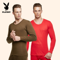 [断码清仓]花花公子男士保暖秋衣秋裤纯棉圆领棉毛冬