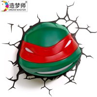 造梦师忍者神龟男孩儿童卧室床头小夜灯个性3D壁灯起夜灯