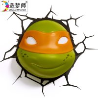 造梦师忍者神龟 Michelangelo 创意壁灯小夜灯男孩生日礼物 礼品