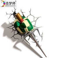造梦师忍者神龟拉裴尔乌龟个性卡通创意壁灯卧室书房儿童夜灯灯具