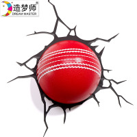 造梦师3D创意壁灯迷你板球3D裂纹墙纸壁纸装饰 卧室书房个性灯具