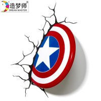 造梦师漫威美国队长盾牌现代简约Led壁灯床头灯卧室灯墙壁灯过道走廊灯具创意欧式