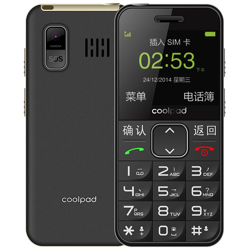 酷派（Coolpad）S588老人手机 移动/联通 儒雅黑