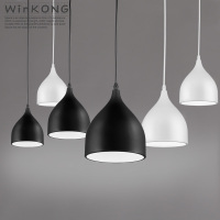 德洛特 北欧餐厅灯具吊灯三头饭厅灯创意个性厨房灯书房灯单头吧台灯