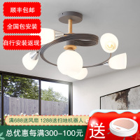 七只蚂蚁 北欧灯 客厅灯餐厅吊灯简约现代创意时尚铁艺咖啡吧台灯马卡龙灯具其他带木马卡龙彩色吊灯多头铁艺吊灯具