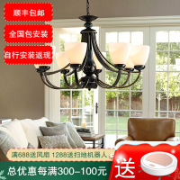 七只蚂蚁 北欧吊灯客厅灯欧式古典大气LED欧式吊灯大厅大堂客厅卧室欧式灯具大气美式吊灯工程店铺装饰吊灯 7710