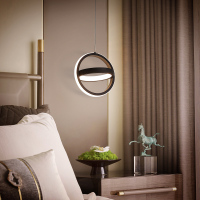 七只蚂蚁简约现代吊灯餐厅灯咖啡色LED客厅灯餐厅吊灯北欧卧室吊灯温馨浪漫灯饰网红ins少女房间灯简约现代服装店灯具D