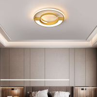 七只蚂蚁2020北欧LED卧室吸顶灯圆形马卡龙金色北欧金色轻奢吸顶灯圆形室内现代设计师灯个性创意卧室客厅灯书房玄关灯PY