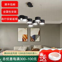 七只蚂蚁简约现代LED客厅灯吊灯ins餐厅北欧后现代餐厅吊灯现代简约创意个性极简长餐桌吧台灯具家用大厅LED客厅灯JH