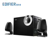 漫步者(EDIFIER) R201T08 多媒体有源2.1电脑音箱 木质低音炮音响 黑色