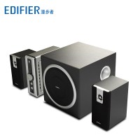 漫步者(EDIFIER) C2多媒体电脑音箱2.1台式重低音炮木质音响 黑色
