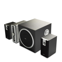 漫步者（EDIFIER）C2多媒体音箱 2.1声道有源电脑音箱 木质低音炮音响(黑色)