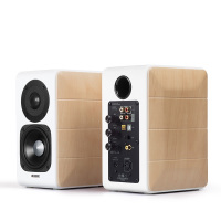 漫步者(EDIFIER)S880 蓝牙有源音箱HIFI木质低音炮电视机家用音响电脑音箱 典雅白
