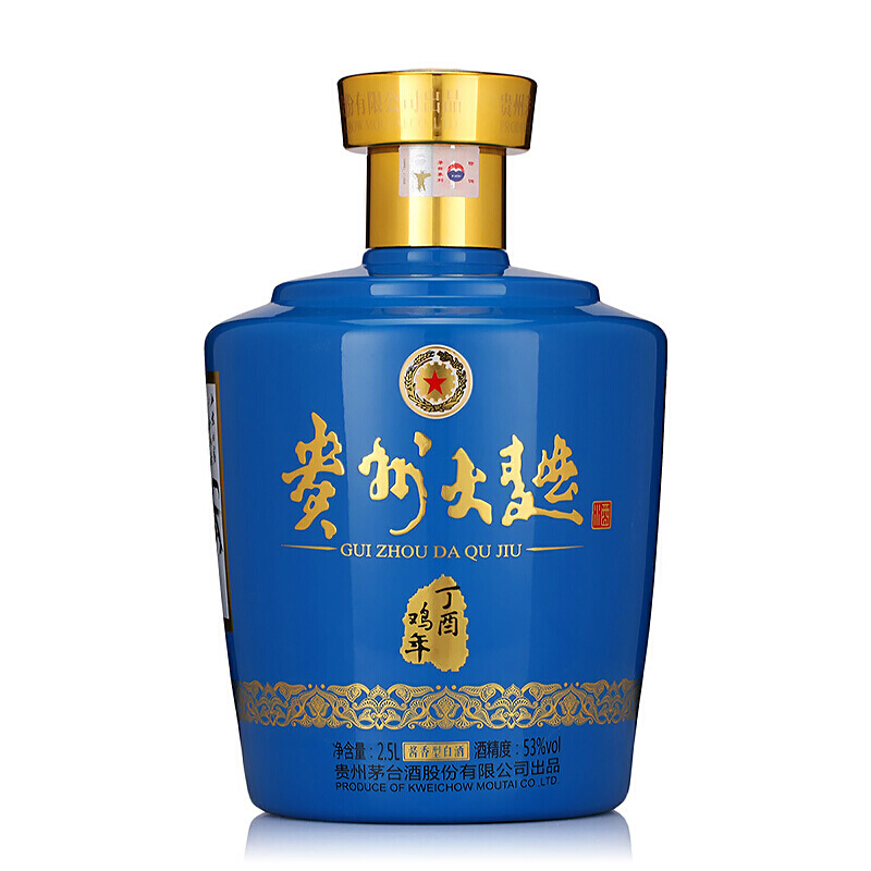 苏糖 贵州茅台股份 贵州大曲 丁酉鸡年生肖酒 2.5L 53度 酱香型 白酒整箱收藏