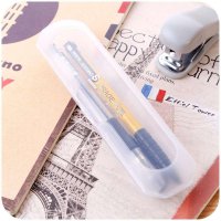 简家 简约环保透明文具盒 便携笔盒 可随身文具学生铅笔盒K2523