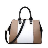 贝蒂丹奴拼接撞色手提包2015春夏新款女包欧美时尚百搭牛皮女包