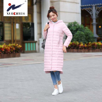 雪驰2016秋冬新款女装 轻薄韩版潮修身羽绒服 女中长款外套