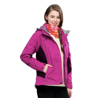 THE FIRST OUTDOOR 美国 冬季新款冲锋衣女三合一两件套防水透气 登山服加厚保暖