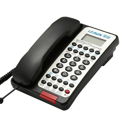 领域酒店电话机 客房宾馆logo定制面板一键拨号多功能防水防潮座