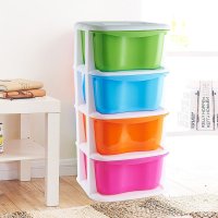 奕辰 糖果色大号抽屉式收纳柜四层