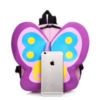 瑞士军刀儿童书包 幼儿园大中小班女童背包蝴蝶结双肩布包SWK1001B 浅紫色