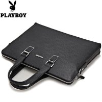 正品花花公子男包 纯韩版牛皮商务手提包公文包单肩包 男士包包