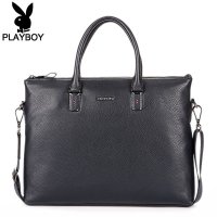 花花公子PLAYBOY男包公文包真皮男士手提包单肩斜挎包PBG2651-5L