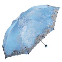 新款绣花超强防紫外线遮阳折叠晴雨伞/347E纳兰豹纹高档绣花伞