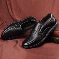 夏季新款 3515强人男鞋 真皮休闲凉鞋 男士商务休闲打孔凉鞋 DD8708