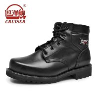 3513巡洋舰人军靴 时尚男靴 雪地靴 男款冬季羊毛保暖男士 棉靴真皮短靴 6-129