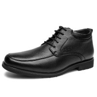 3515强人冬季新款超大码羊毛保暖军靴 商务休闲皮靴真皮棉鞋男式 9S-4588CT