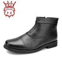 3516皇家真皮羊毛保暖男靴子 冬季棉鞋男军靴 H10-367M
