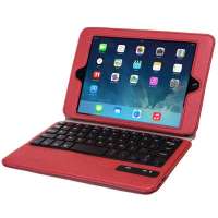 SEENDA ipad mini2保护套带蓝牙键盘迷你超薄休眠皮套保护壳智能休眠蓝牙键盘保护套 红色