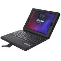 SEENDA 苹果ipad2 ipad3 ipad4保护套带蓝牙键盘ipad蓝牙键盘保护套智能休眠键盘可分离设计 黑色