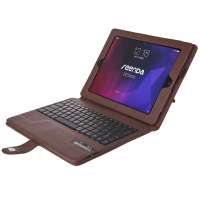 SEENDA 苹果ipad2 ipad3 ipad4保护套带蓝牙键盘ipad蓝牙键盘保护套智能休眠键盘可分离设计 棕色