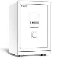 虎王保险柜博虎FDG-A1/D-65BH雅典白色 中型办公文件柜床头柜 防盗全钢CSP认证指纹家用保险箱