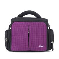 莱卡LERCA单肩斜挎单反数码相机包休闲摄影包F301大号(紫色)