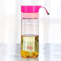 富光 500ml FGA太空杯塑料爵士杯 创意带提绳过滤网随手杯食品级安全杯FS1060 玫红