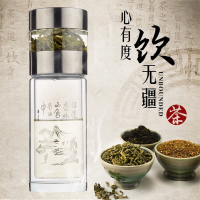 富光 260ml水晶玻璃杯子泡茶水杯双层隔热加厚水晶底茶具杯 281-260