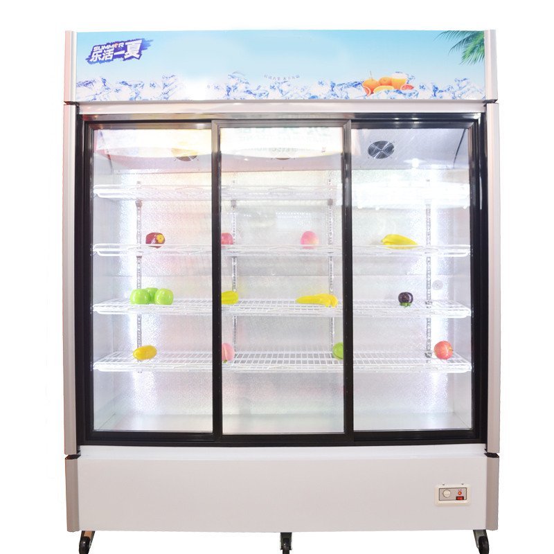 首厨 移门三门1000L立式冷藏展示柜 商用冰箱玻璃展示柜 大容量保鲜柜冰箱冷柜