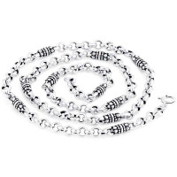 银斯妮 柔情复古项链 925银泰银男性项链 不易褪色 多款长度可选(咨询客服)