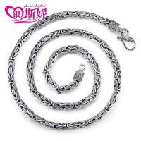 银斯妮 泰银项链男 不易褪色 925银项链男款粗 霸气男士银项链