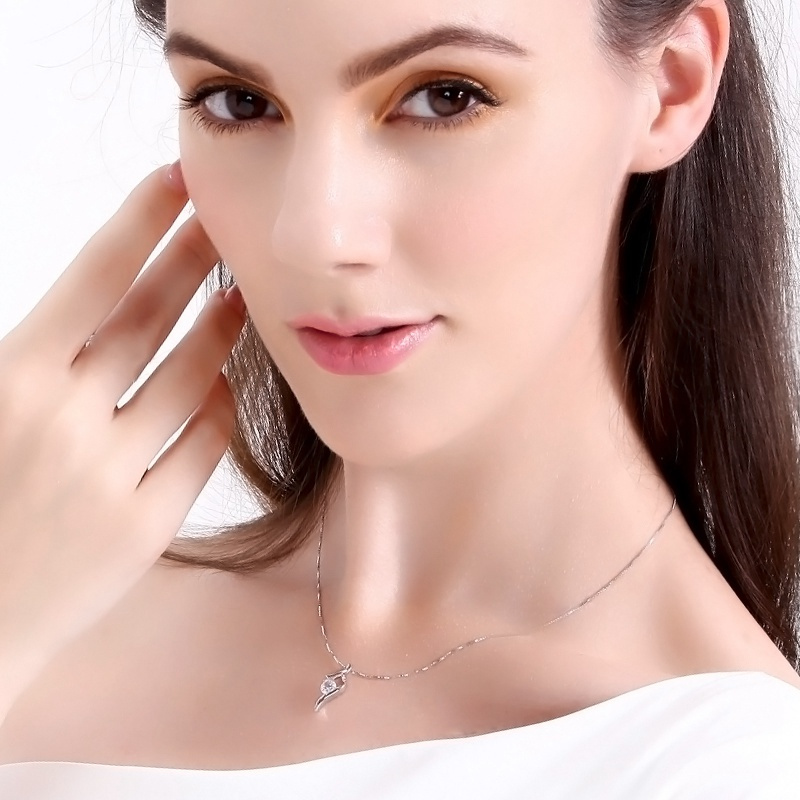 银斯妮s925银项链女款项坠韩版女银饰水滴款女吊坠女生礼物