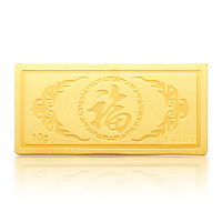 【支持回购】ZSK珠宝 百福金金条 9999足金金条中国投资金条金砖金金块 投资收藏系列